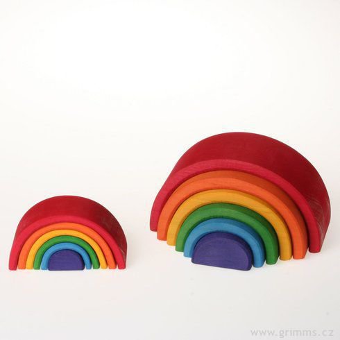Dřevěné stavební kostky - nejmenší duha