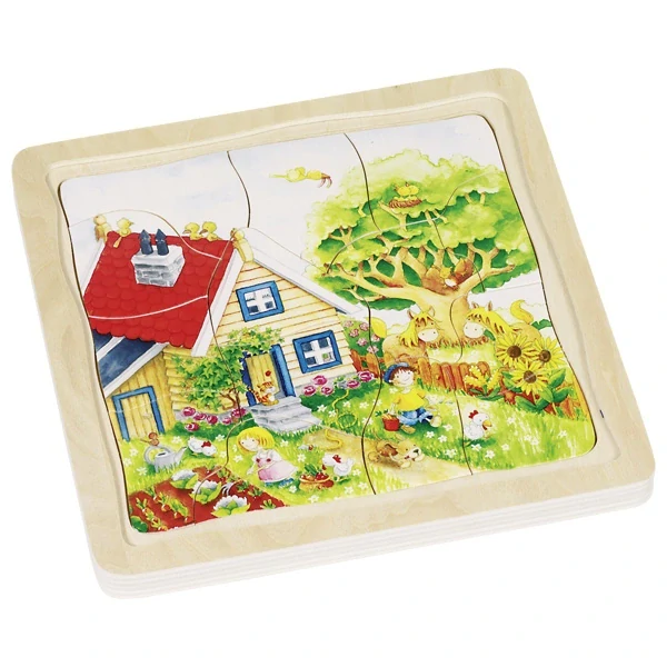 Dřevěné vrstvené puzzle Roční období
