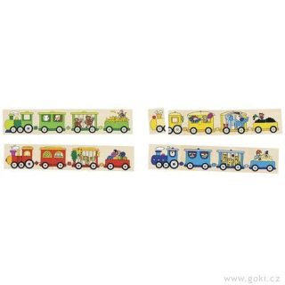 VLÁČKY - dřevěné puzzle a pexeso v jednom