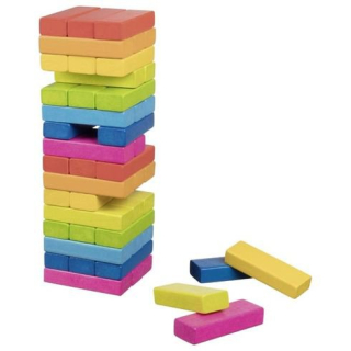 Dřevěná věž Jenga - duhová
